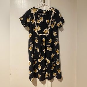 Navy Floral Dress